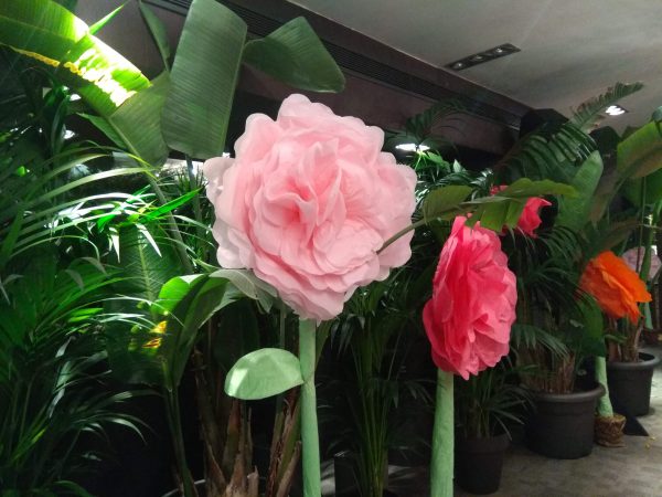 Decoración en papel, flores XXL