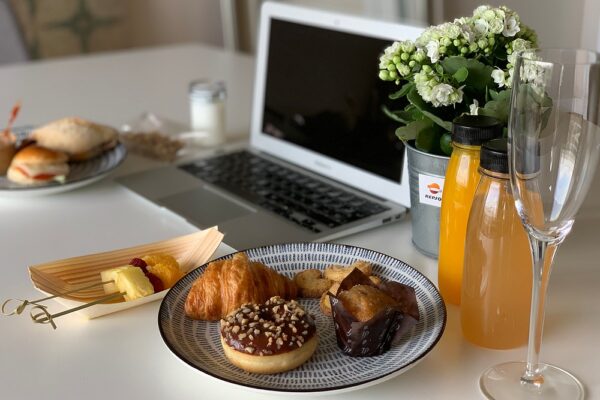 Catering para eventos online.